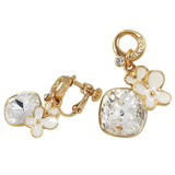 Drops - Colored Swarovski Gold Crystal Flower Drop