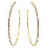 Hoops - Classic Traditional Crystal Gold Hoop