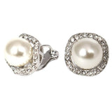 Studs - Classic Round Swarovski Crystal Pearl Stud