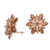 Studs - Large Colored Topaz Flower Cocktail Stud