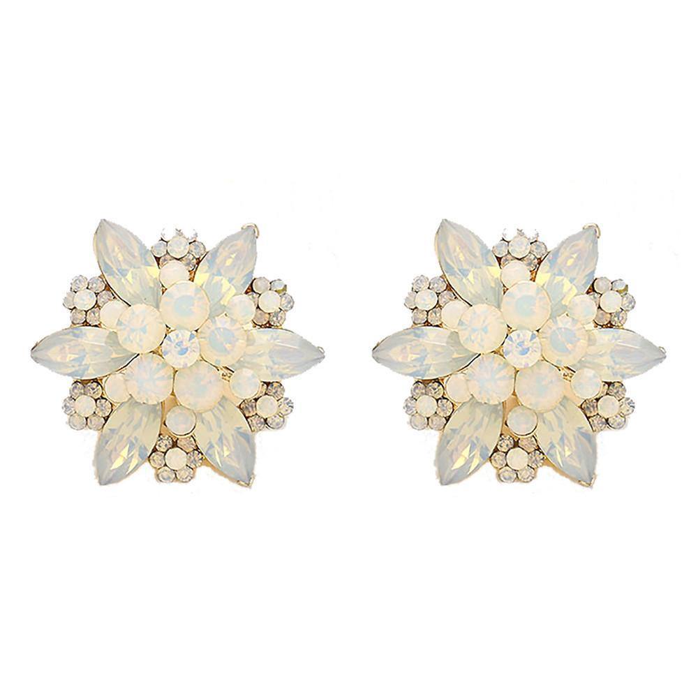 Flower Crystal Stud Earrings – Little Pop Color Shop
