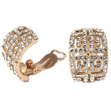 Studs - Radiant Rose Gold Braid Crystal Stud