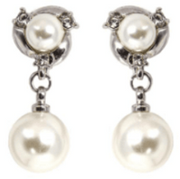 Drops - Elegant Double Pearl Crystal Drop