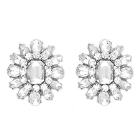 Studs - Large Clear Crystal Blossom Cocktail Stud