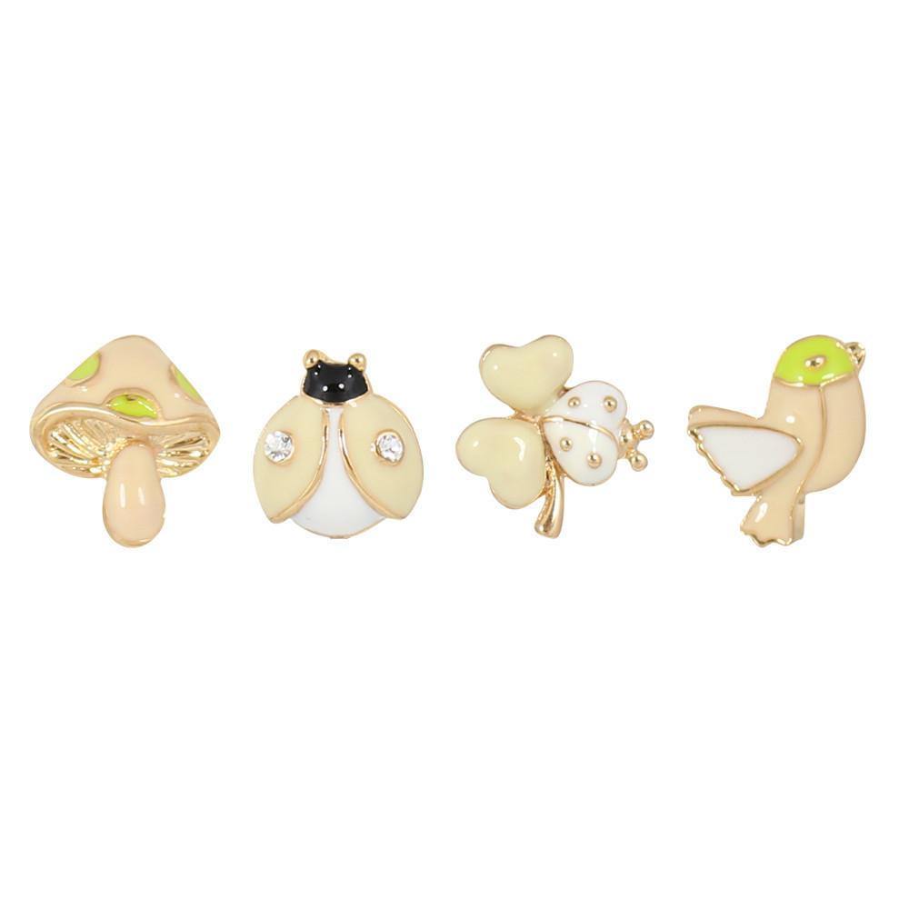 Clip On Nature Stud Set Earrings