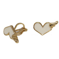 Studs - White Winged Hearts Stud